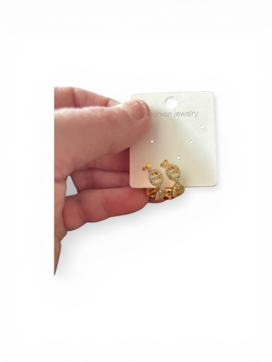 Fashion Jewelry Jewelry - Fashion Jewelry Gold and Green Hoop Drop Earrings